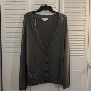 Michael Kors Charcoal Cardigan Size Large
